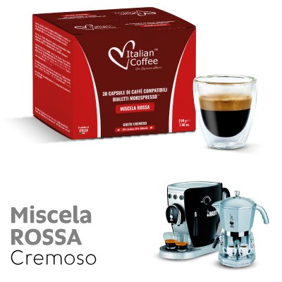 30 capsule caffè BIALETTI compatibili ITALIAN COFFEE CREMOSO