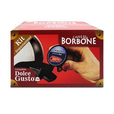 CAFFÈ BORBONE DOLCE RE - MISCELA NERA - Box 90 CÁPSULAS COMPATIBLES DOLCE  GUSTO 7g - Café en cápsulas para nescafè dolce gusto - Caffè Borbone